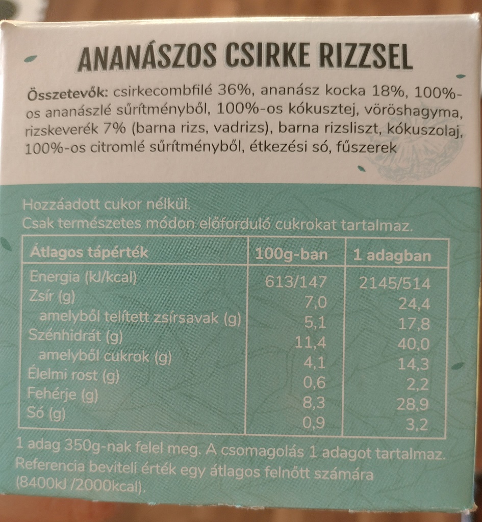 Ananászos csirke rizzsel